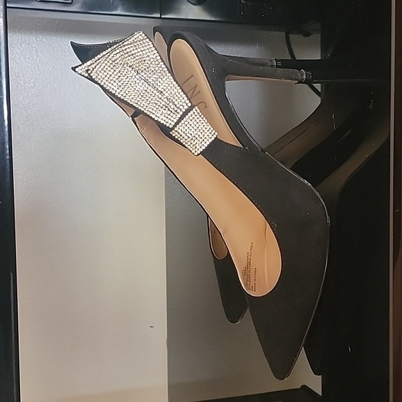 INC Cersei 3.5 in Heels with Rhinestone Bow - Picture 4 of 8